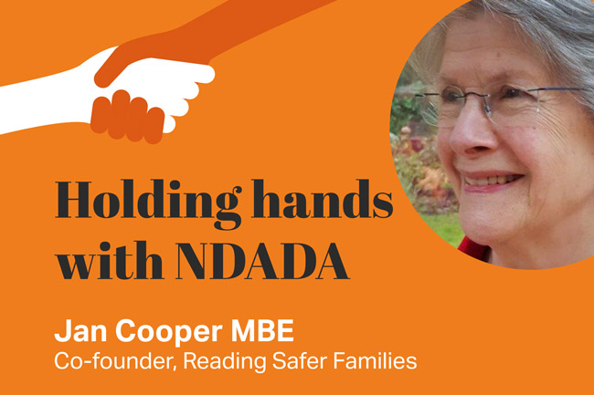 Holding hands with NDADA - Jan Cooper