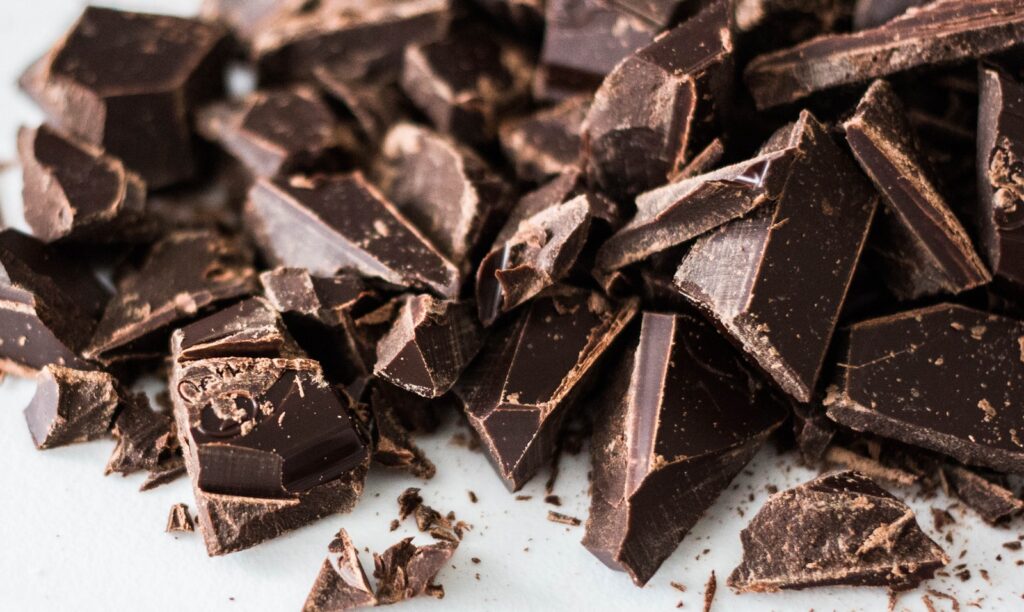chopped chocolate - mindful eating